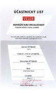 Velux certifikát